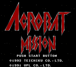 Acrobat Mission Title Screen